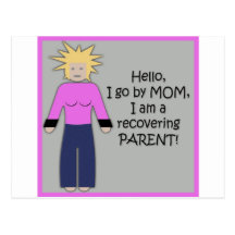 Recovering Mum Pink Post Cards