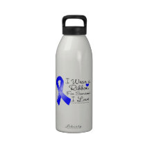 Rectal Cancer Ribbon Someone I Love Reusable Water Bottles