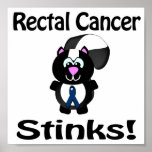 Rectal Cancer Stinks Skunk Awareness Design posters