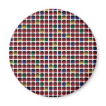 Rectangle Grid Refrigerator Magnet