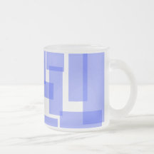 Rectangles Mug -Blue