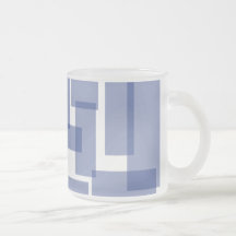 Rectangles Mug - Dark Blue
