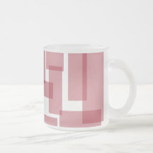 Rectangles Mug - Dark Red