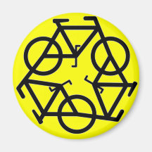 Recycle Bicycle Logo Symbol Fridge Magnets