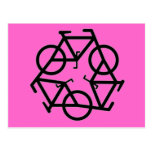 Recycle Bicycle Logo Symbol Postcards