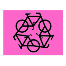 Recycle Bicycle Logo Symbol Postcards