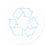 Recycle blue stickers
