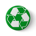 recycle pinback button