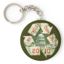 Recycle Congress Anti-Incumbent Gear Key Chains