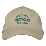 Recycle! embroidered hats