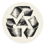 Recycle Eye Round Stickers