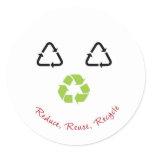 Recycle Face - red stickers