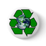 Recycle for Planet Earth buttons