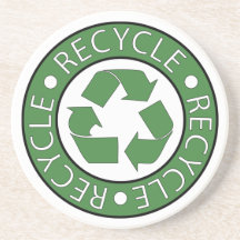 Recycle Green Centre Logo Drink Coaster