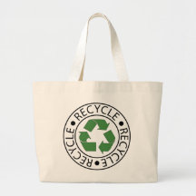 Recycle Green Ceter Logo Bags