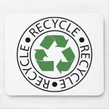 Recycle Green Ceter Logo Mousemats