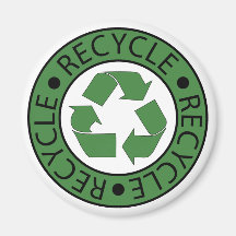 Recycle Green Logo BK Letters Magnets