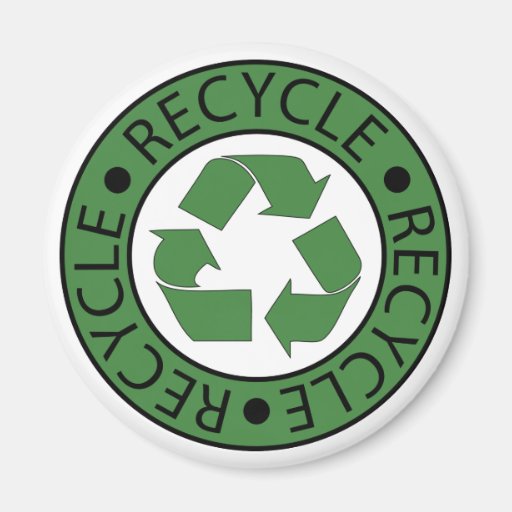 Recycle Green Logo BK Letters Magnets
