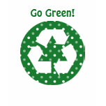 Recycle Green Polka Dot Tees t-shirts