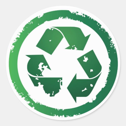 Recycle grunge symbol sticker
