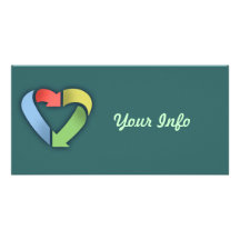 Recycle Heart -colour Photo Greeting Card