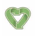 Recycle Heart -green t-shirts