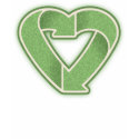 Recycle Heart -green t-shirts