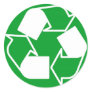 recycle please round stickers