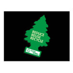 Recycle Reduce Green dark Postcard