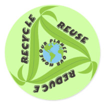 Recycle, Reuse, Reduce Stickers
