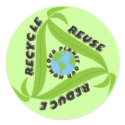 Recycle, Reuse, Reduce Stickers