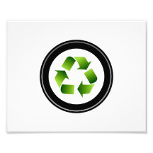 recycle symbol in black circle.png photo print