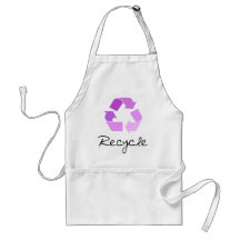 Recycle symbol! lilac design! apron