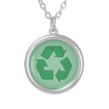 RECYCLE SYMBOL PERSONALIZED NECKLACE
