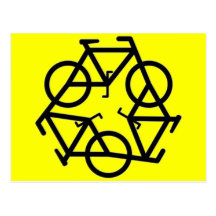 Recycle symbol post cards