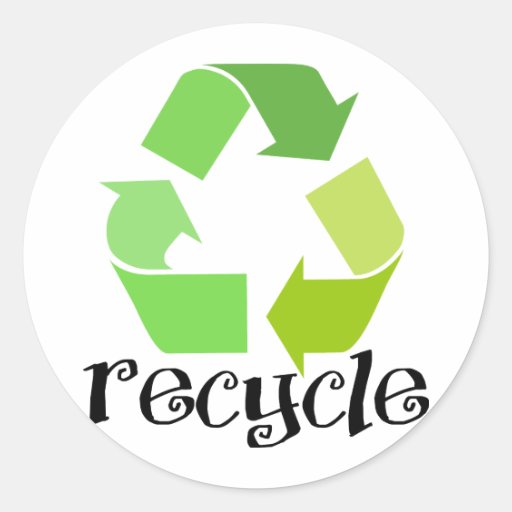 Recycle Symbol! Round Stickers