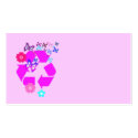 Recycle Symbol with Butterflies and Flowers business cards