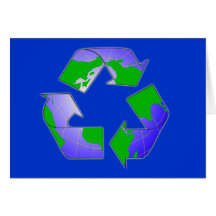 Recycle Symbol with Earth Card