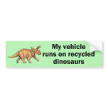 Recycled Dinosaurs bumper stickers