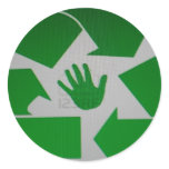 Recycled Handprint stickers