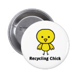 Recycling Chick Pinback Buttons