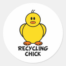 Recycling Chick Stickers