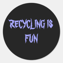 RECYCLING IS FUN STICKERS