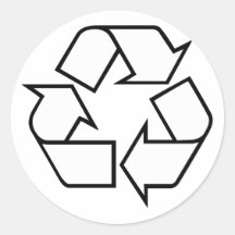 Recycling Round Stickers