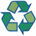 Recycling Symbol Chest embroidered shirts
