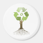 RECYCLING TREE Faded.png Fridge Magnets