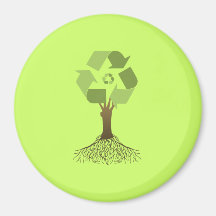 RECYCLING TREE REFRIGERATOR MAGNET