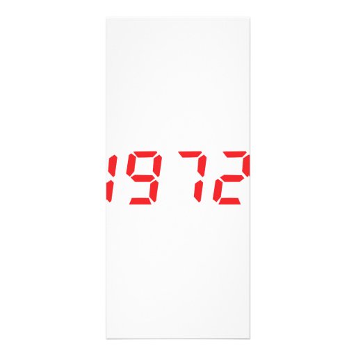 red 1972 icon customized rack card