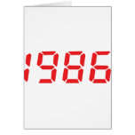 red 1986 icon greeting cards