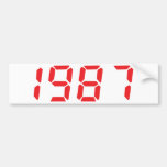 red 1987 icon bumper sticker